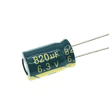 12pcs/lot 6.3V 820UF 8*12 Low ESR / Impedance high frequency