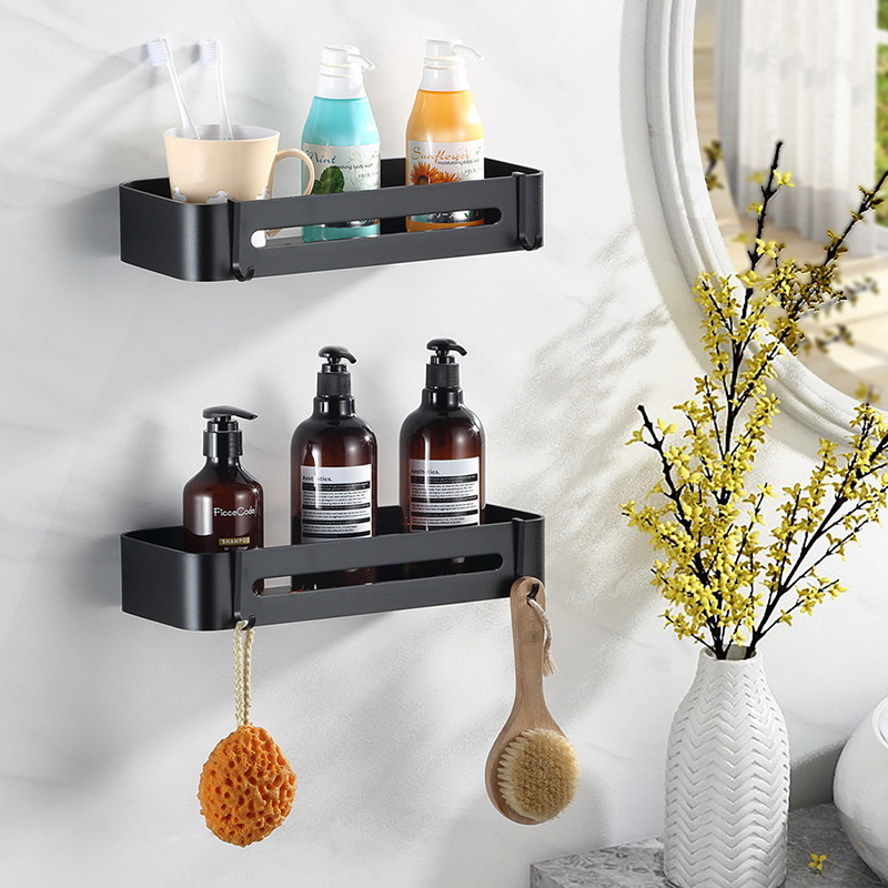 卫生间置物架免打孔太空铝吸盘吸壁置物架收纳架浴室厕所置物架-报价