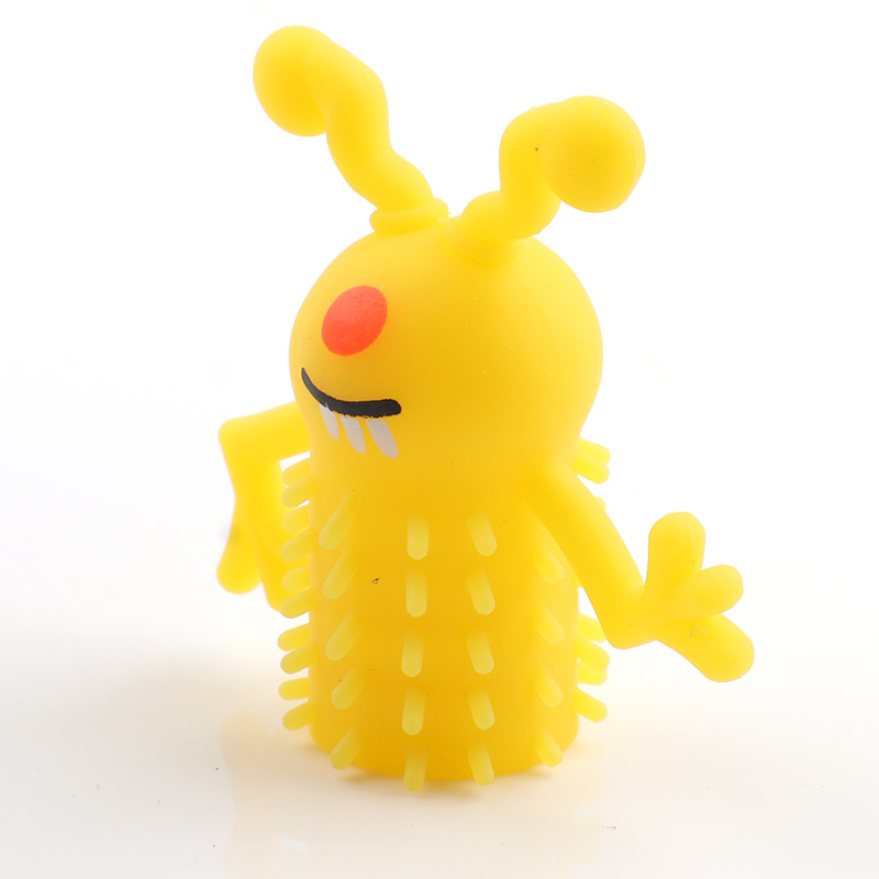 万圣节整蛊恶作剧混款夜光迷你手指玩偶软胶怪兽讲故事手指套玩具