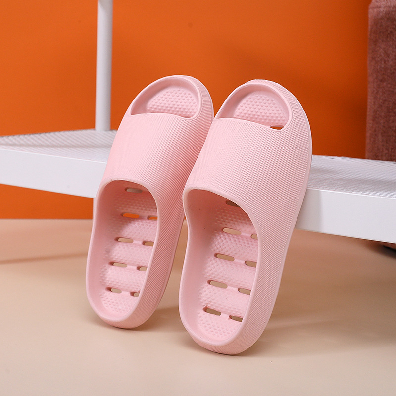 New Home Slippers for Women Summer Outdoor Couple Non-Slip Bathroom Slippers Poop Feeling Home Leaking Slippers Eva