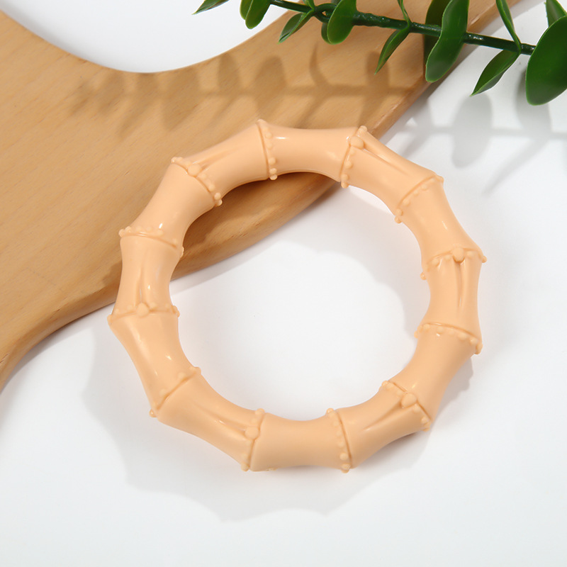 Molar Tooth Cleaning Rubber Toy Interactive Ring Chewing Toy Dog Bite Single Ring Bamboo Ring