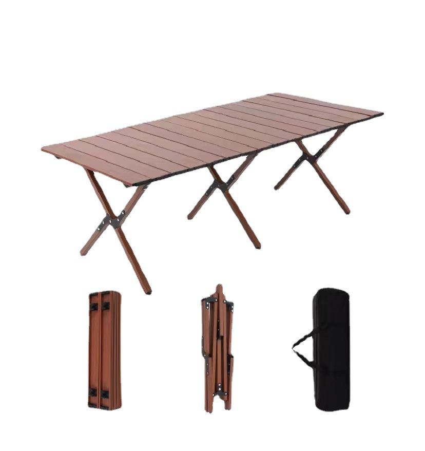 Carbon Steel Folding Table Beach Furniture Style Simple Camping Folding Table Metal Wholesale Table and Chair Outdoor Egg