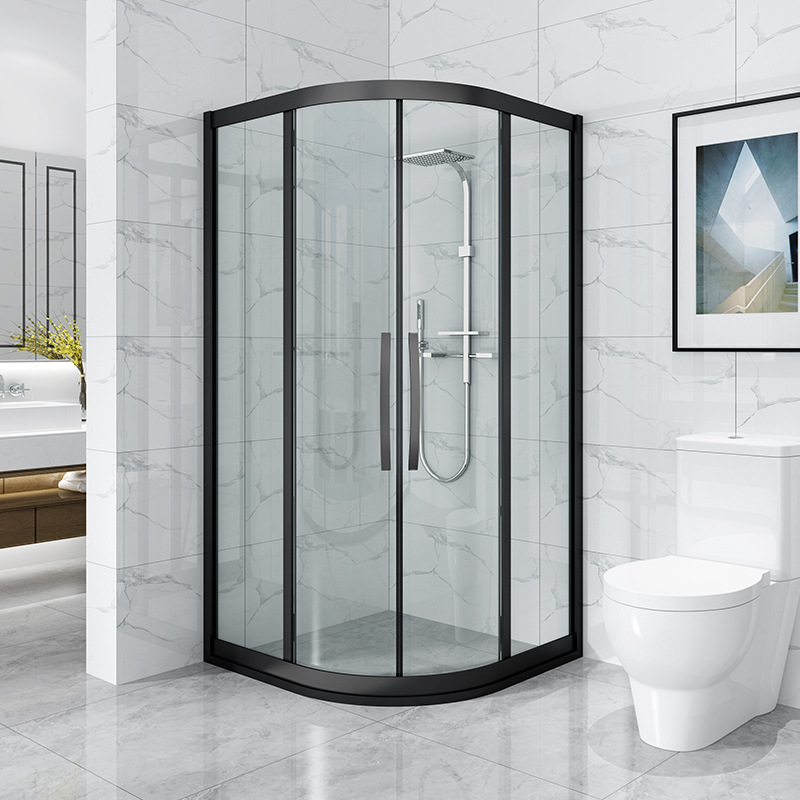 淋浴房隔断弧扇形卫生间干湿分离整体浴室洗澡间家用沐浴房半圆