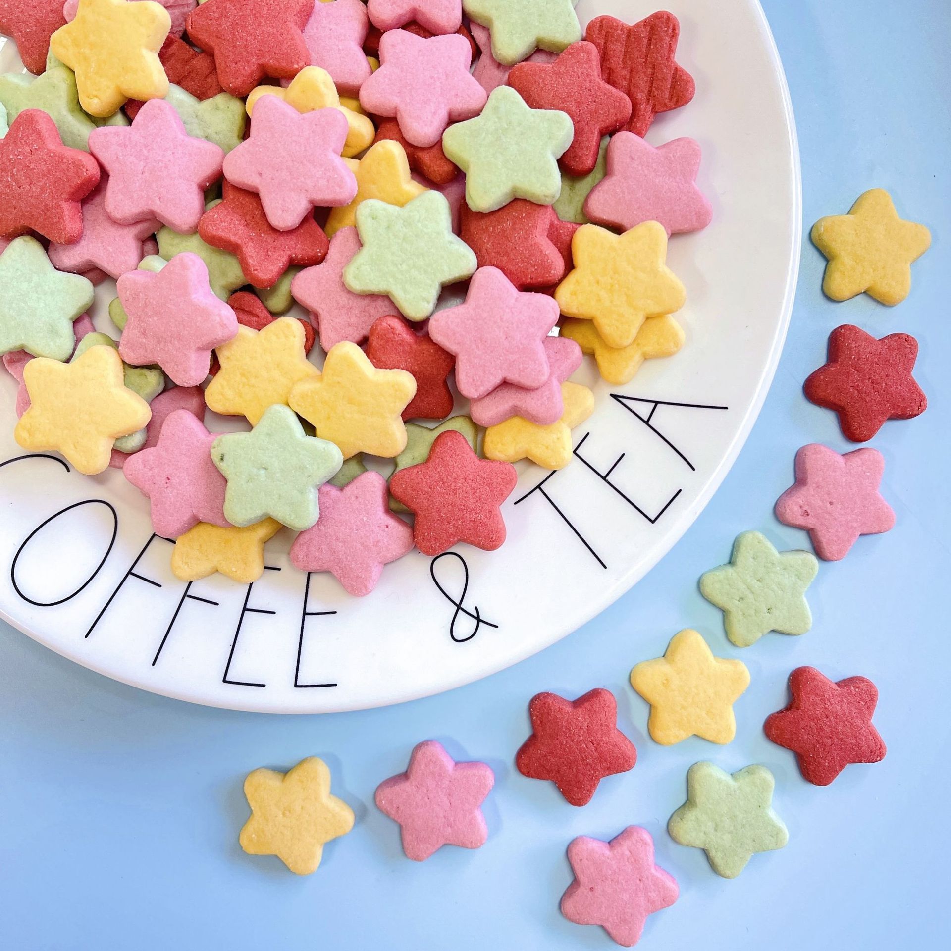 焙多夫蛋糕装饰饼干星星造型彩色五角星网红烘焙甜品摆件可食用