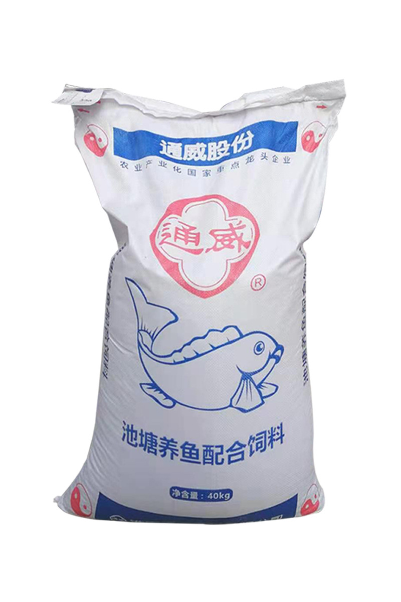 通威饲料混养鱼饲料鱼塘养殖鲤鱼鲫鱼草鱼罗飞鱼下沉颗粒饲料80斤