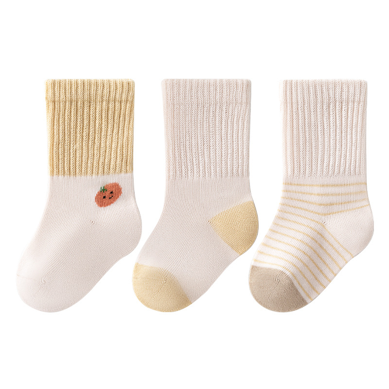 Baby Socks 2023 Autumn New Cotton Class a Loose Mouth Boneless Boy Girl Baby Middle Tube Children Stockings