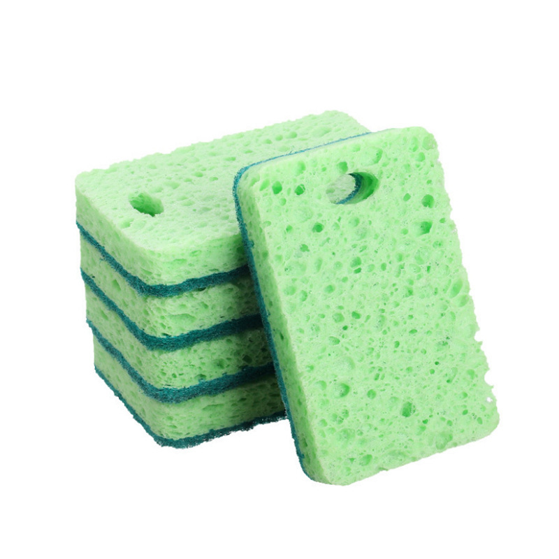 New Cellulose Sponge Dishwashing Spong Mop Double-Sided Hanging Kitchen Cellulose Sponge for Cleaning Cellulose Sponge Scouring Pad Absorbent Cloth