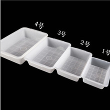 厂家直销批发白色加厚冰盘食用级无味冰盆海鲜冷冻盒塑料盘特价