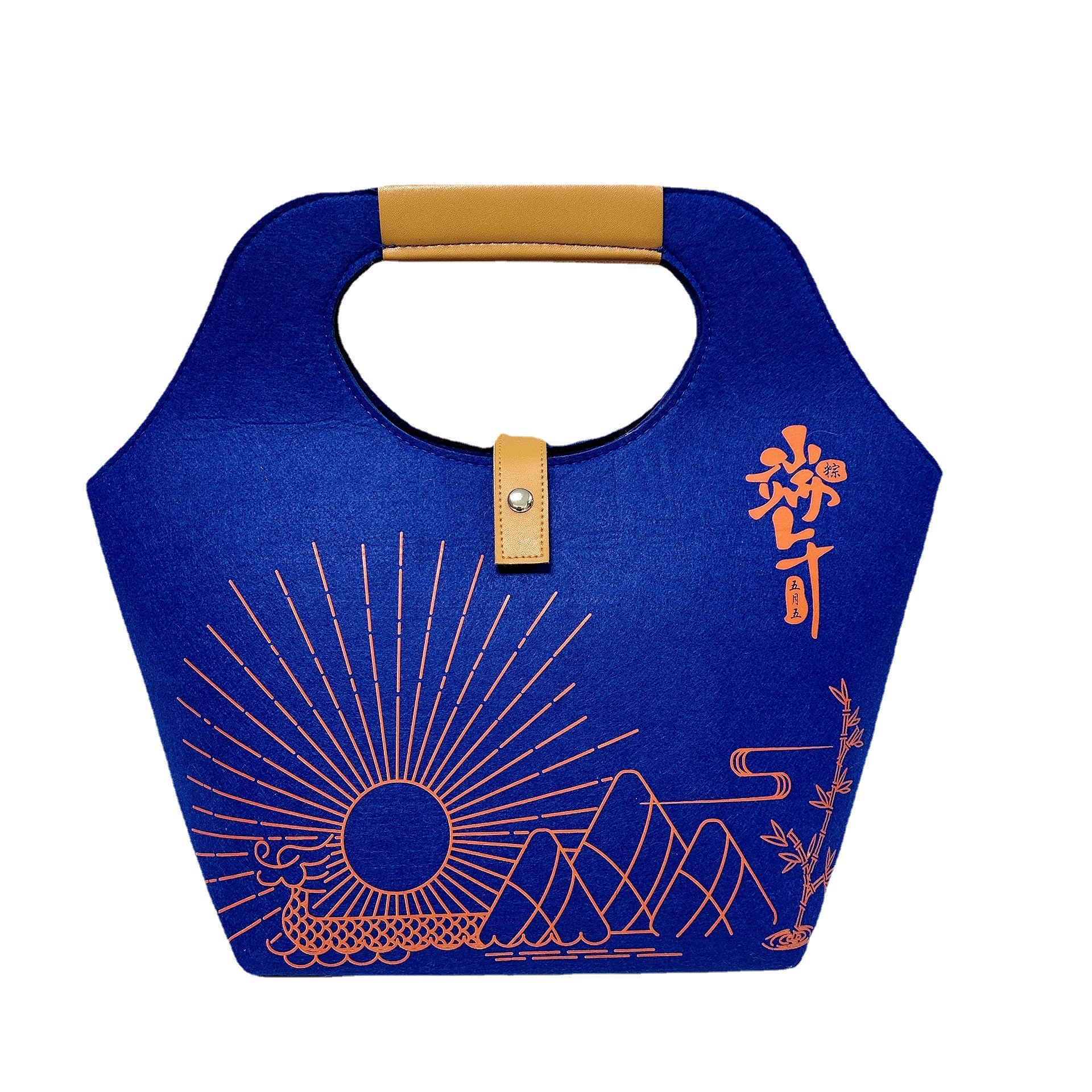 Mid-Autumn Festival New Felt Handbag Dragon Boat Festival Zongzi Felt Bag Mother's Day Handbag Gift Bag Hand Gift
