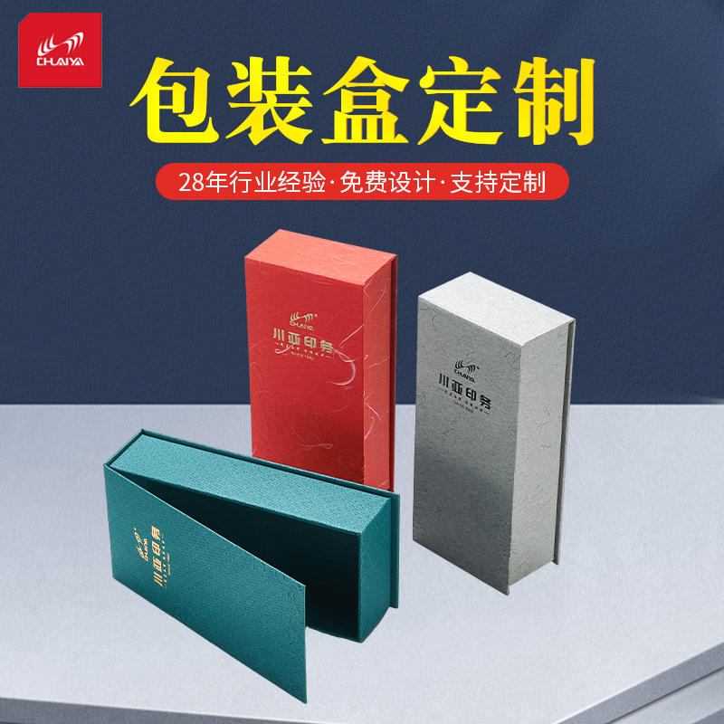 新款眼镜盒 翻盖纸盒眼镜盒套装可印logo墨镜盒纸盒礼物包装盒