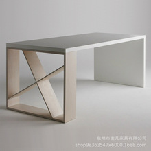 北欧白色实木会议桌简约现代老板办公桌创意桌设计师长条桌子餐桌