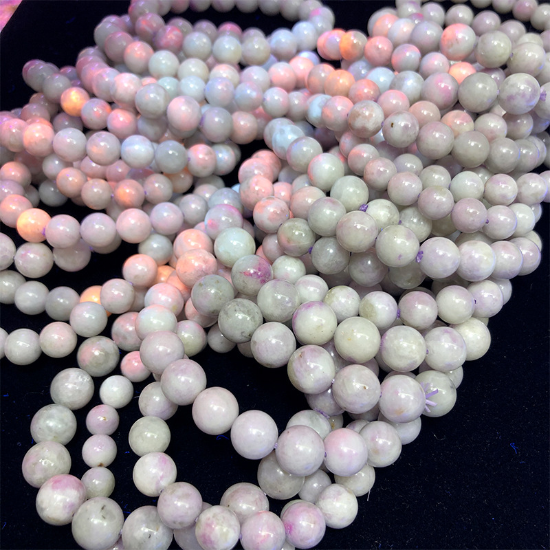 2021年夏季新款紫方纳石手链民族饰品光致变色方钠石手串外贸热卖