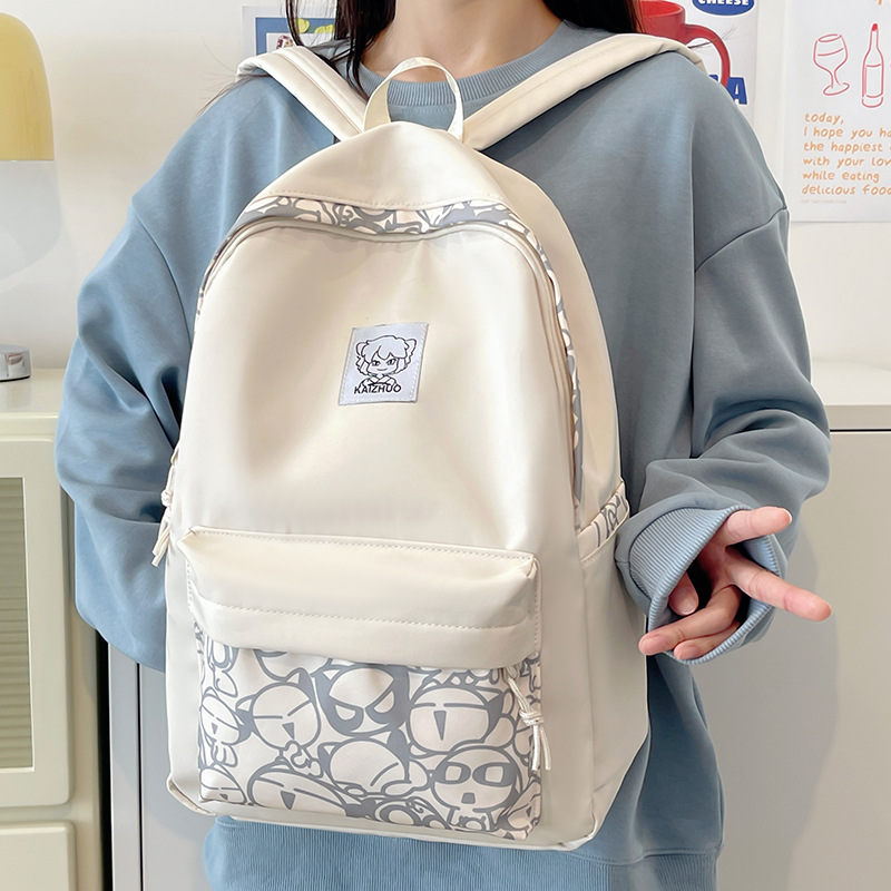 韩版新款双肩包中学生双背大容量背包电脑包休闲包卡通通勤包潮包