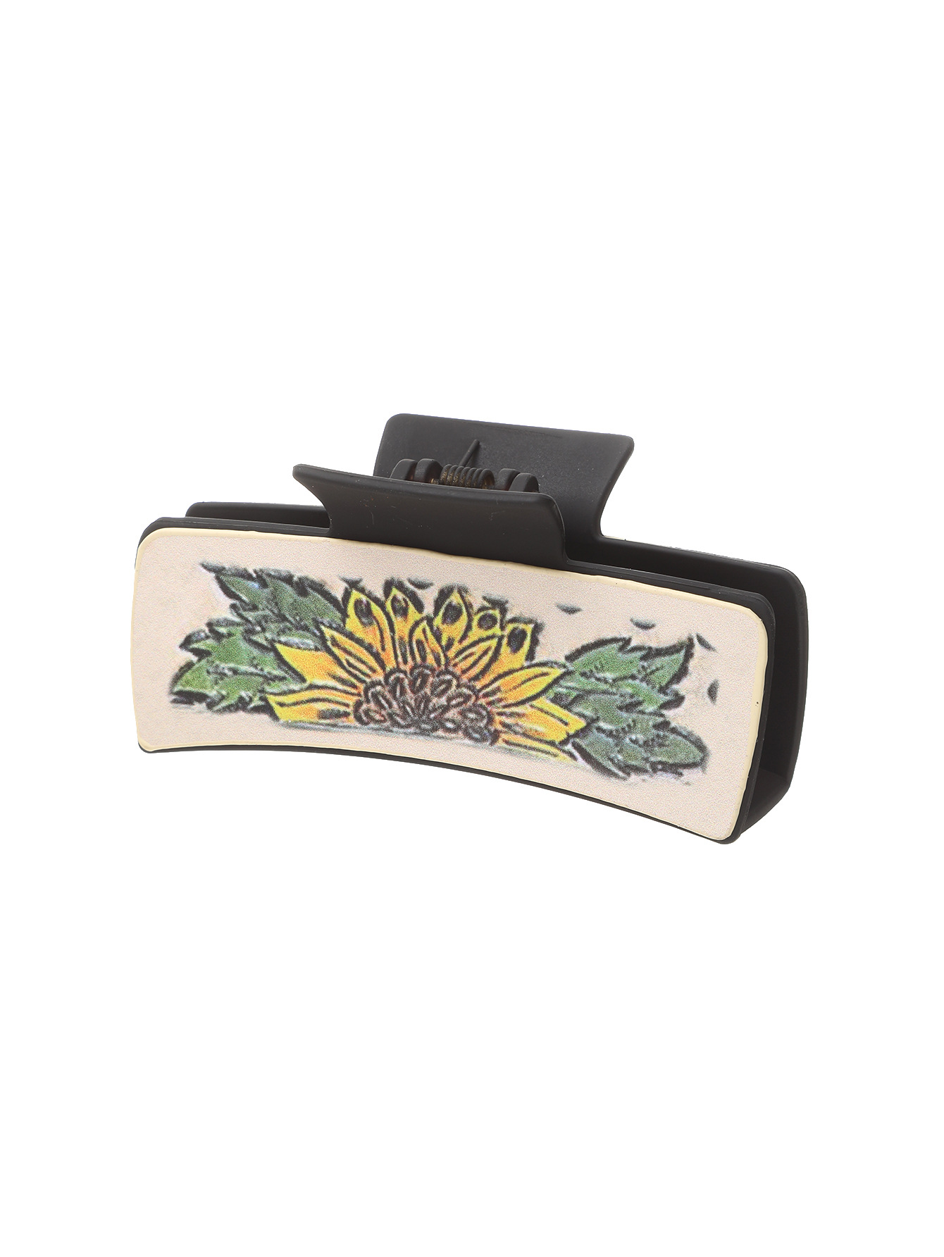 Cross-Border Western Style Cactus Leather Barrettes Sunflower Grip Women's Shark Clip AliExpress Amazon