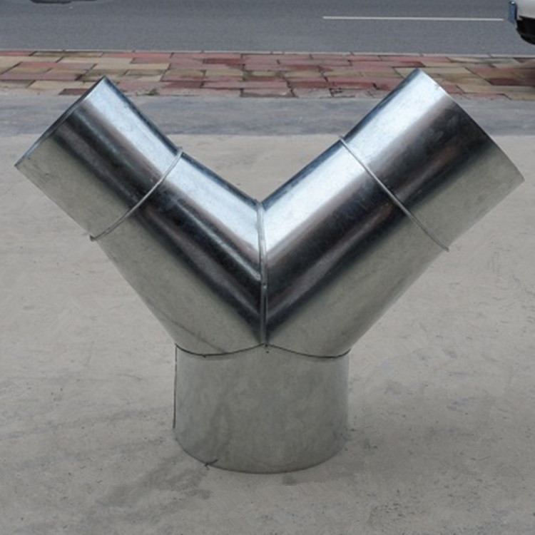 厂家直供圆口y型三通 白铁通风工程t三通接头除尘不锈钢螺纹管道