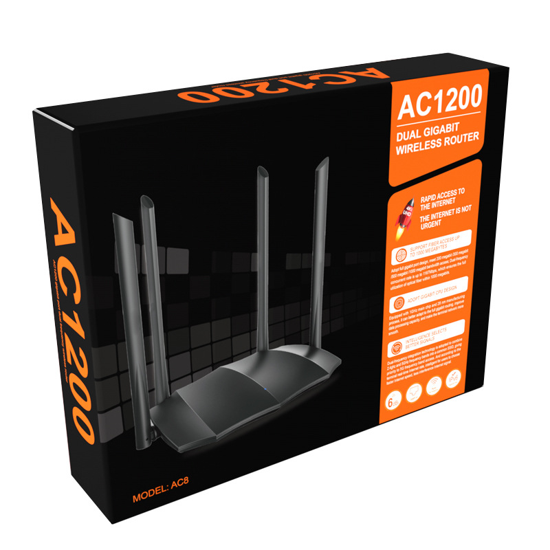 Tenda Tengda AC8 Wireless WiFi Gigabit Version Ac1200m English Version Wireless Router Router