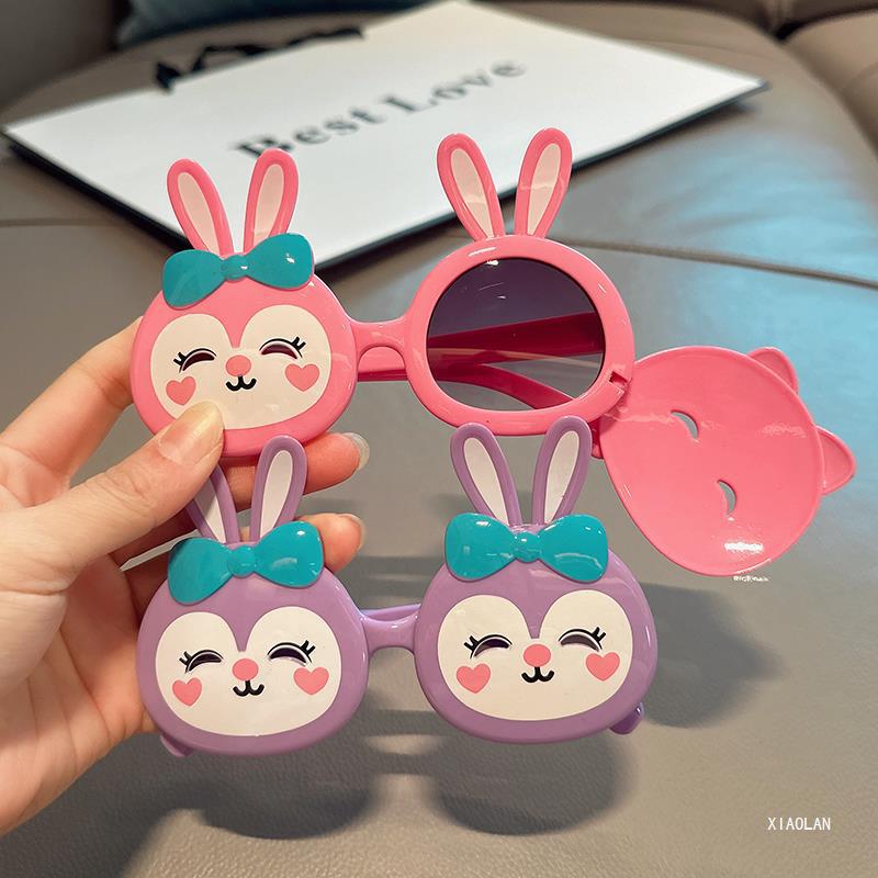 Children's Cartoon Sunglasses Bow Shading Sun-Proof Candy-Colored Girls' Cat Baby Glasses Toys