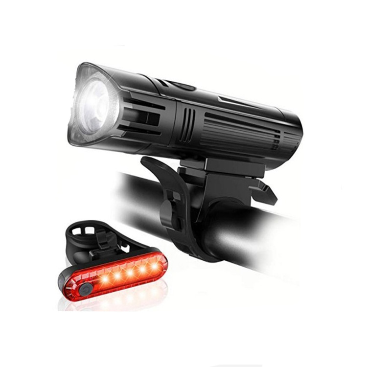 Cross-Border German Bicycle Light Headlight Taillight Usb Rechargeable Headlight Riding Strong Light Mountain Bike Light Bicycle Tail