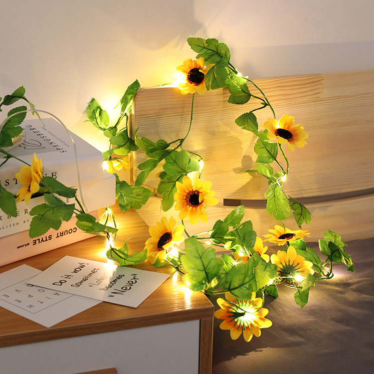 New Led Lighting Chain Anti-Real Green Plant Light Bar Table Decoration Bedroom Set Ivy Green Radish Curtain Lighting Chain