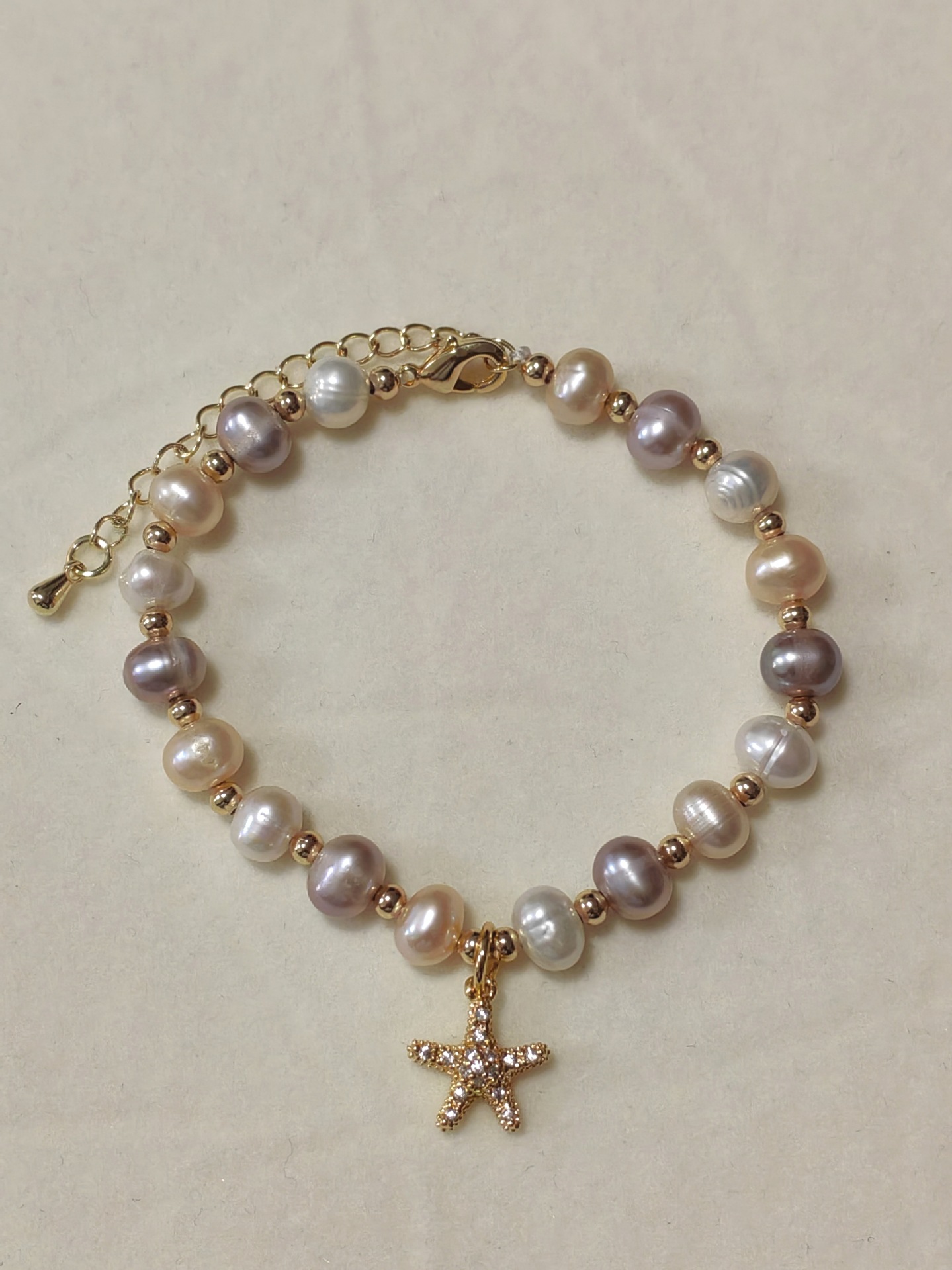 海南天然淡水珍珠手链彩色珍珠手串小众感手串送女友闺蜜礼物包邮