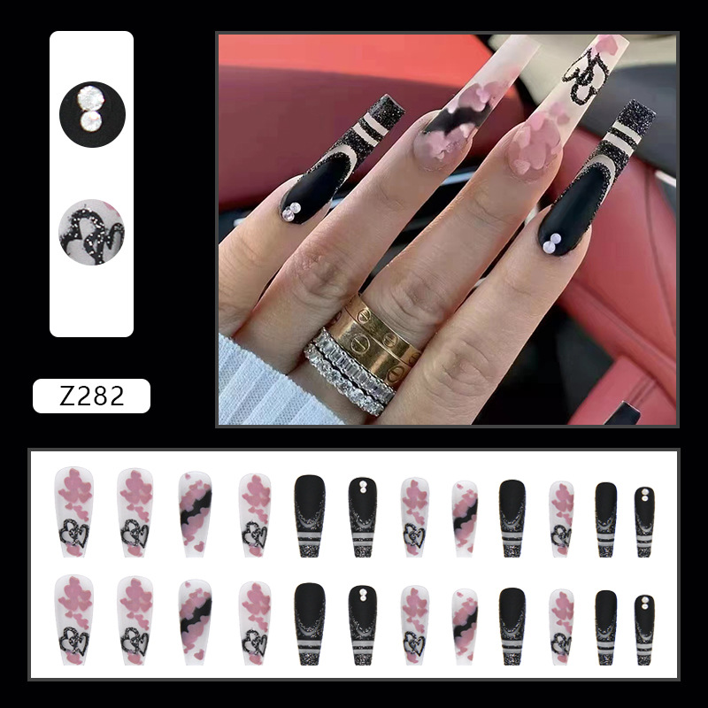 Wear Armor Internet Celebrity Popular Girl White Fake Nails Wholesale Nail Stickers Detachable Finished Product Summer New Product