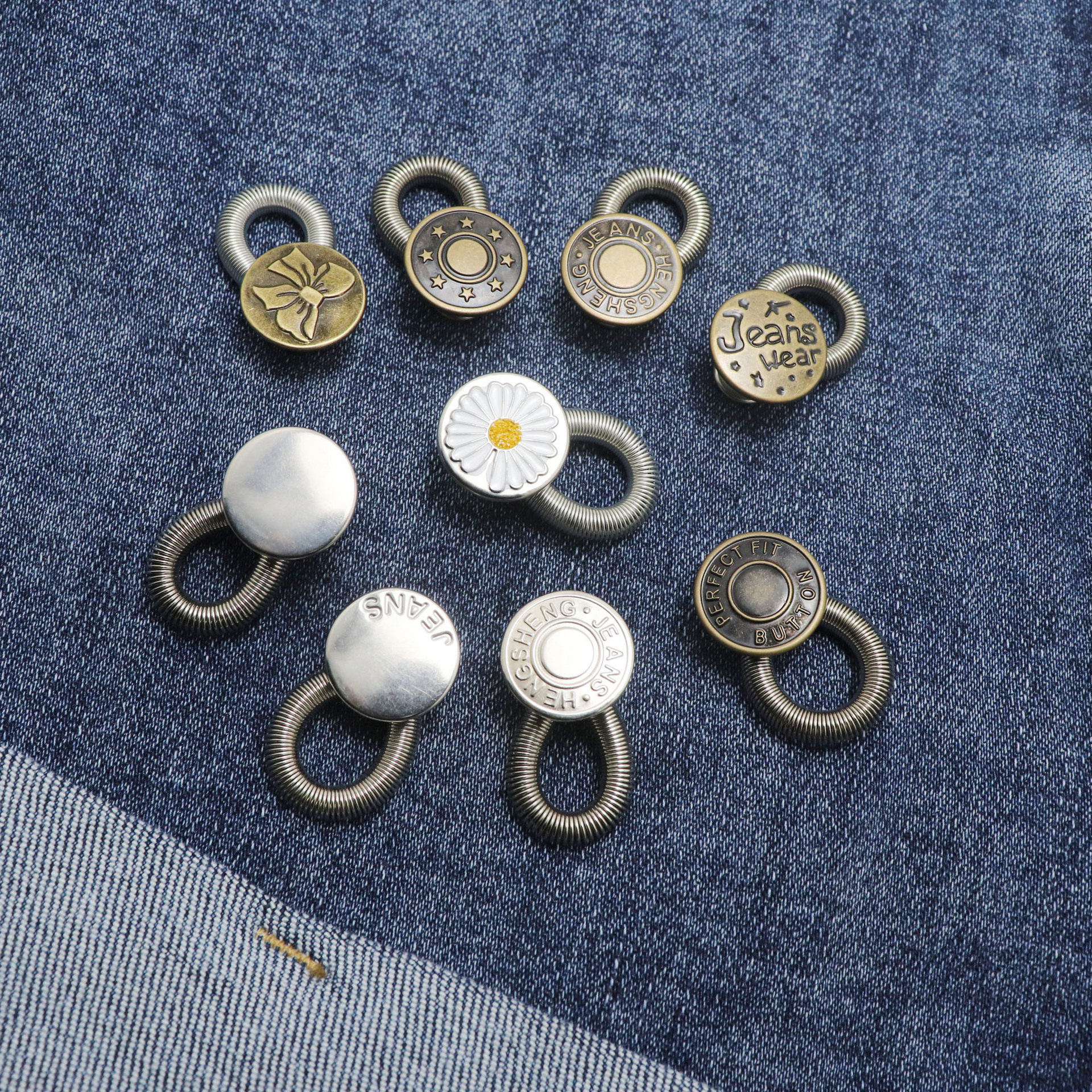 47成交95.2万粒免缝免钉牛仔裤扣子可拆卸金属合金纽扣收腰调节