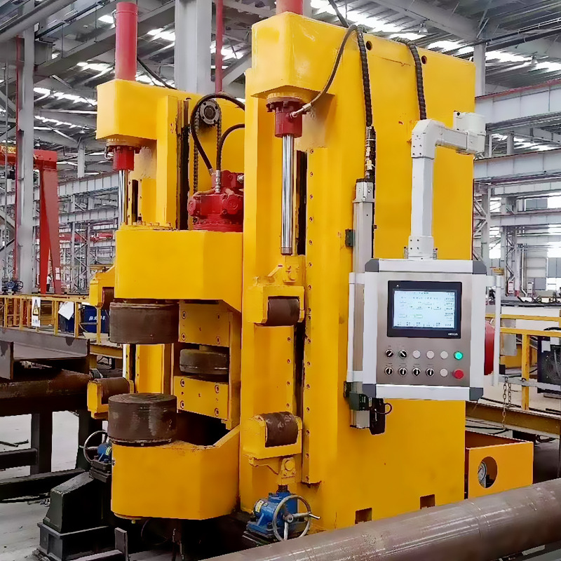 h型钢翼缘板液压卧式矫正机 钢结构全自动热矫正一次成型设备