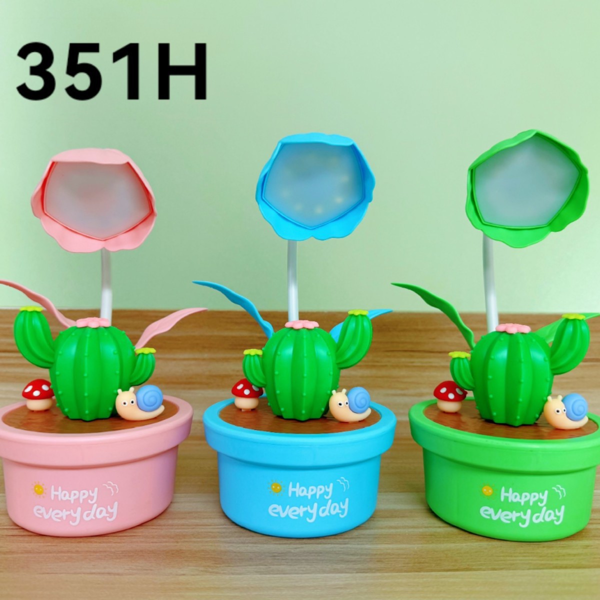 new cactus cartoon small night lamp usb rechargeable cute personality student dormitory office gift