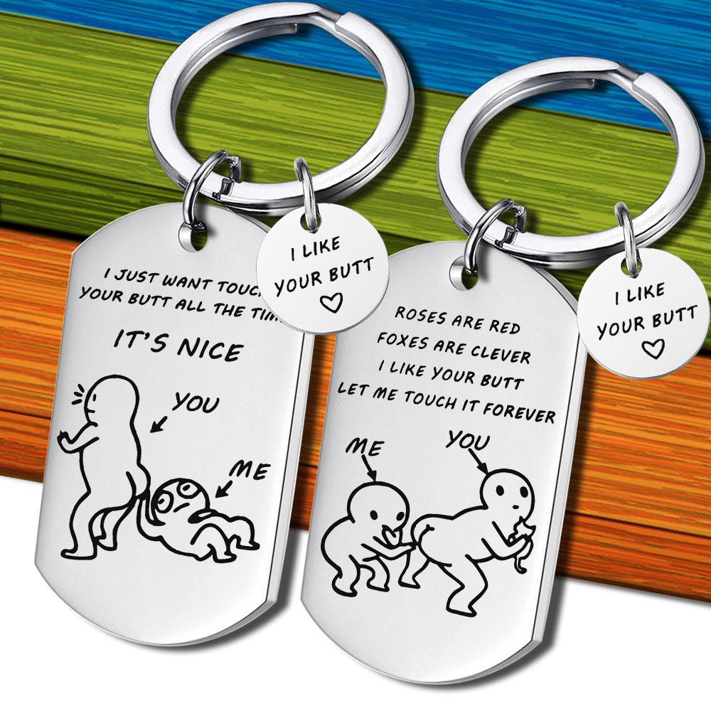 情人节礼物 i just want to 幽默搞笑挂件礼物不锈钢钥匙扣