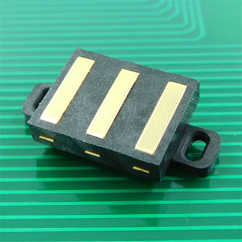 3p金手指电池连接器bc-0-304间距4.3ph高度3.1带螺丝固定孔电池座