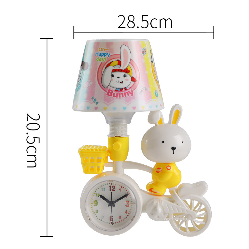 Creative Bicycle Cartoon Led Small Night Lamp Bedroom Bedside Alarm Clock Valentine's Day Company Gift