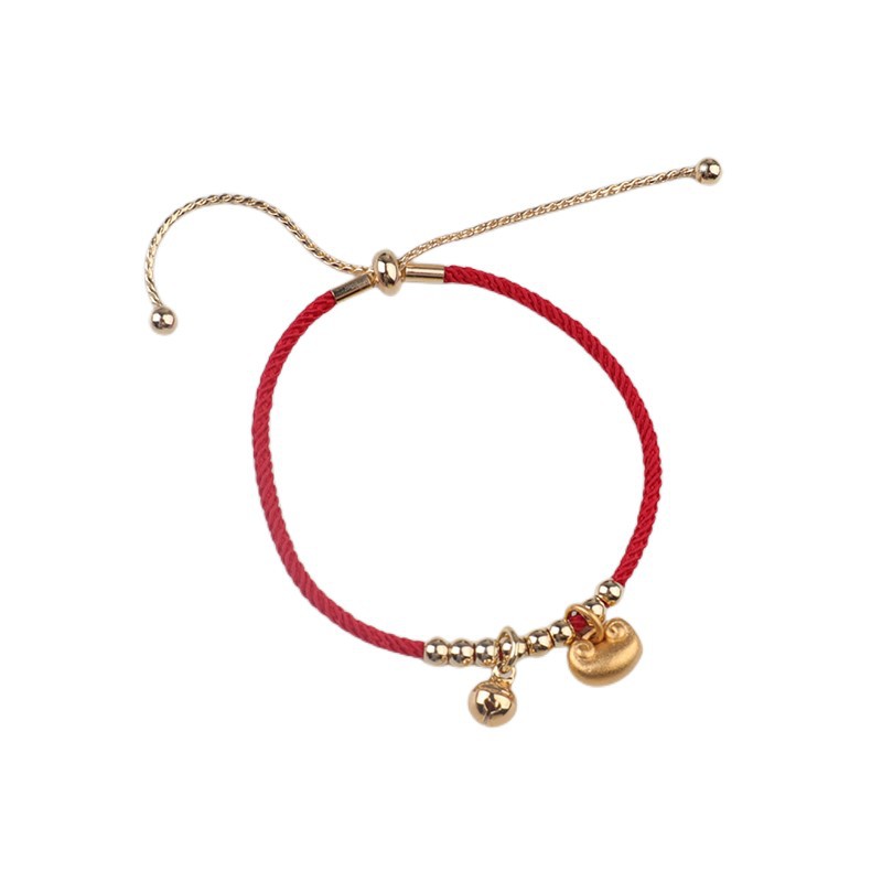 2023 Year of Rabbit Animal Year Rabbit Red Rope Bracelet Female Hand Woven Hand Rope Girlfriends' Bracelet Hand Jewelry Wholesale