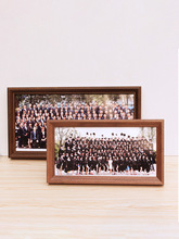 实木毕业照相框可做集体大合照挂墙细长会议纪念照片横摆台画框