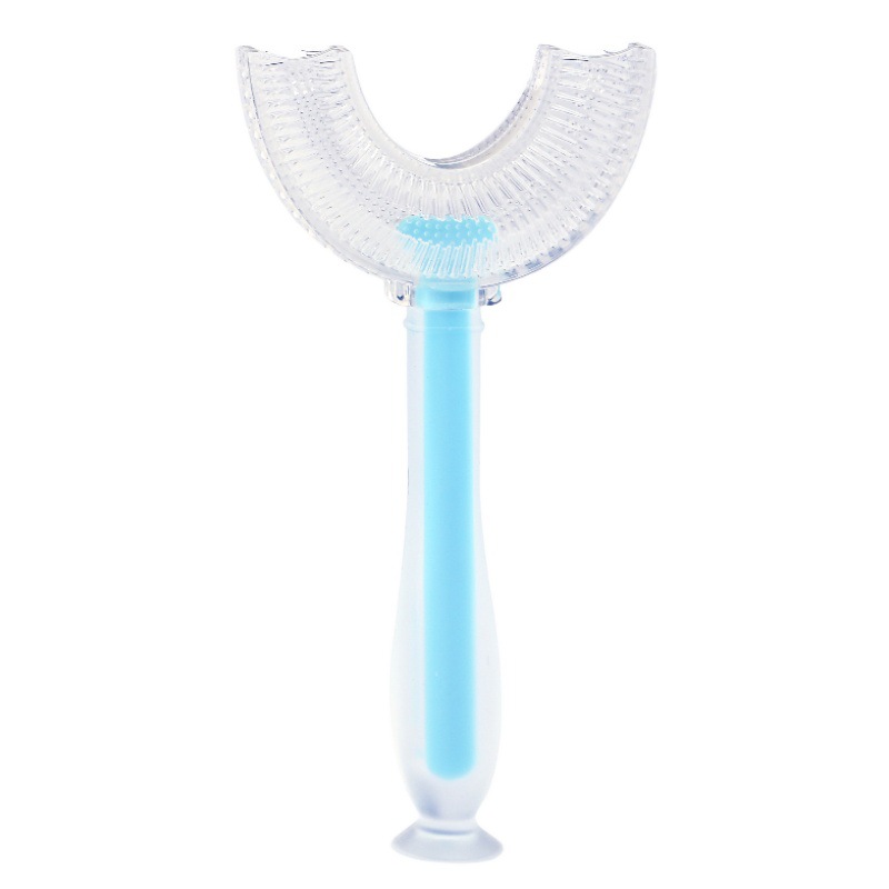 Factory Wholesale Baby U-Shaped Toothbrush Silicone Toothbrush Children U-Shaped Toothbrush Liquid Silicone Soft Hair Sucker Toothbrush