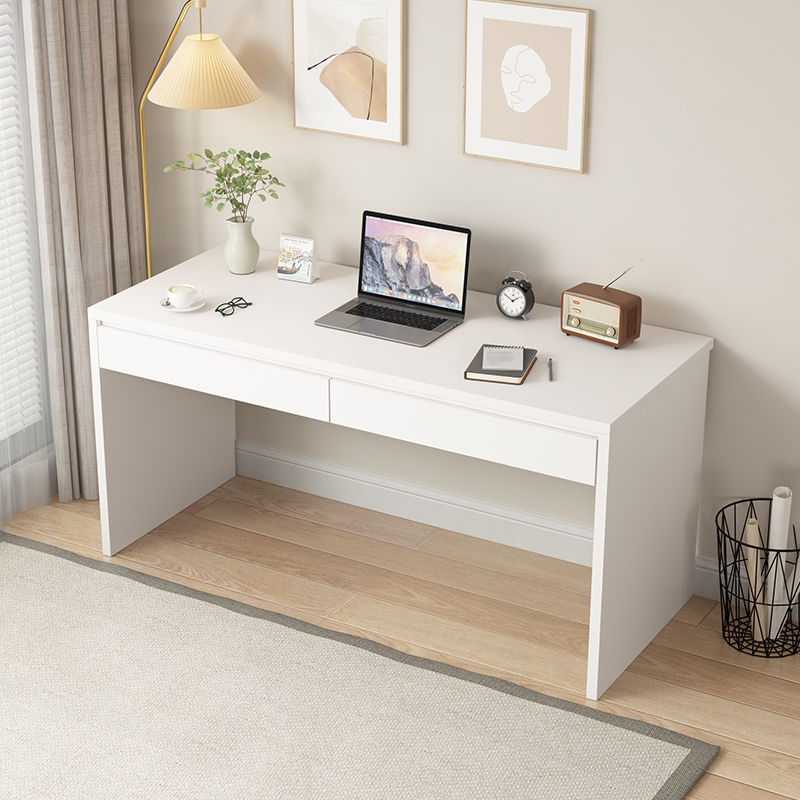 实木电脑桌家用卧室儿童学习桌子写字台带抽屉书桌女生网红梳妆台