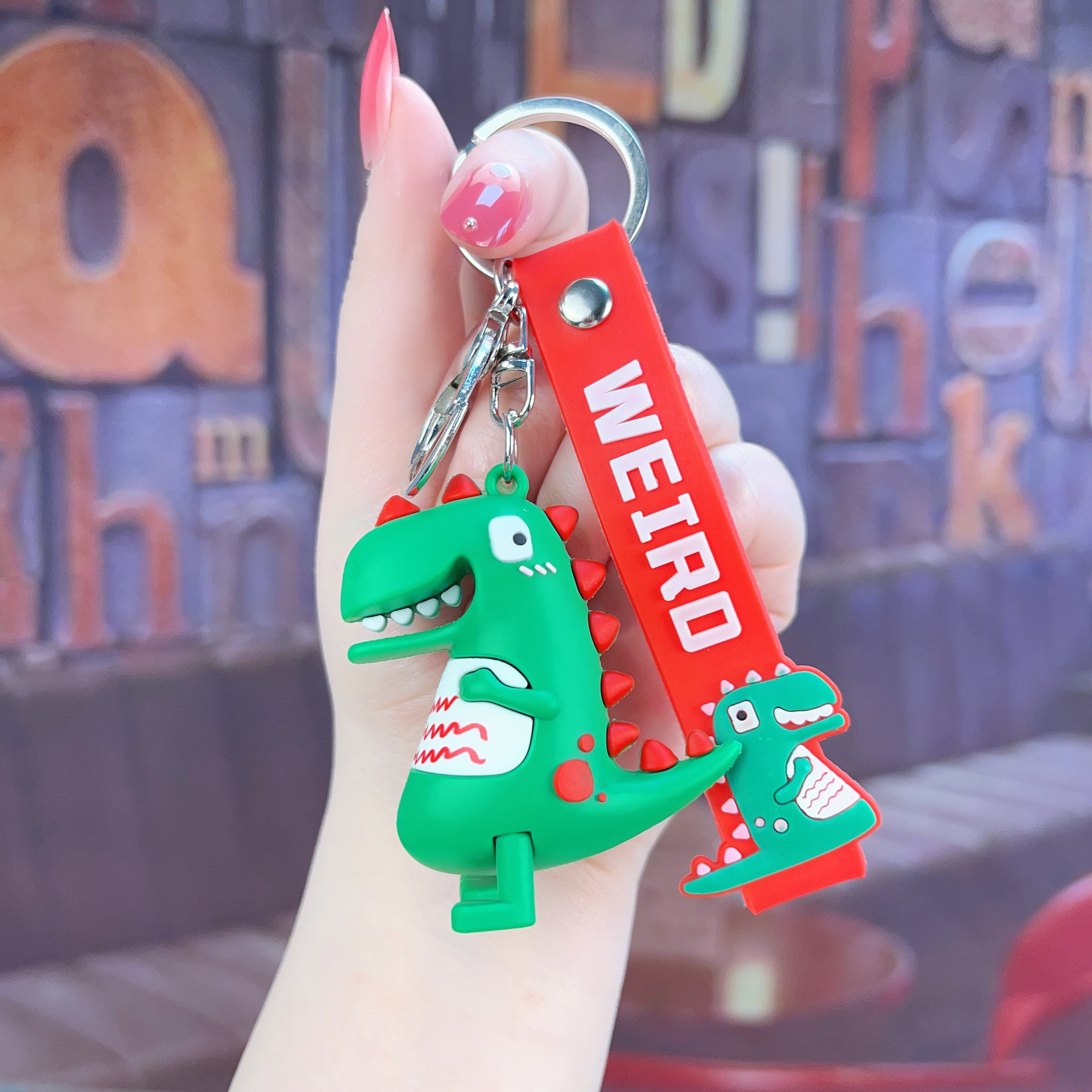 Cartoon Cute Dinosaur Keychain Personality Bag Pendant Doll Hanging Ornament Car Key Chain Small Gift Wholesale