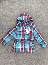 HK-274原单库存童装经典格子加厚棉衣出口外贸Children's jacket