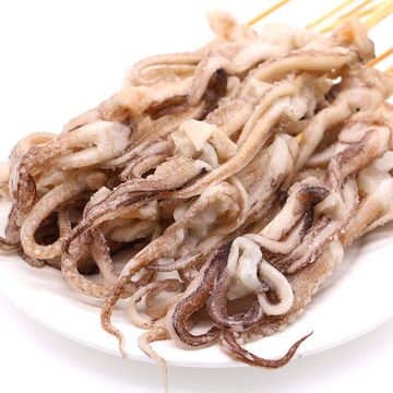 40串包邮速冻新鲜鱿鱼须串章鱼串铁板鱿鱼烧章鱼足烤海鲜食材批发