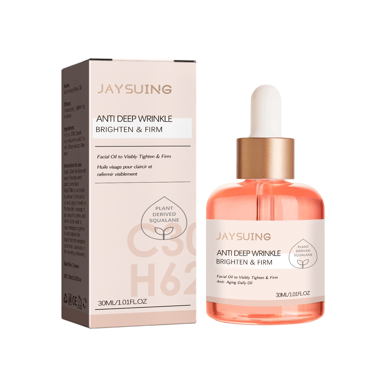 Jaysuing Shine of Rose Hydrating and Firming Softening Skin Fading Wrinkle Head Lifting Essence