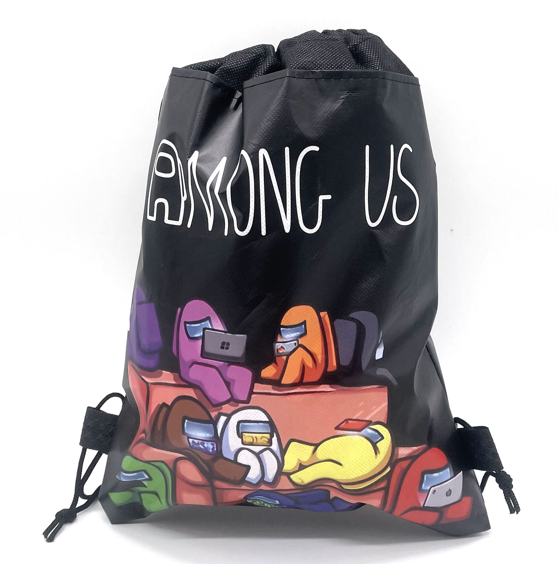 无纺布卡通束口袋 礼品袋 包装袋 收纳袋 among us 卡通拉绳包