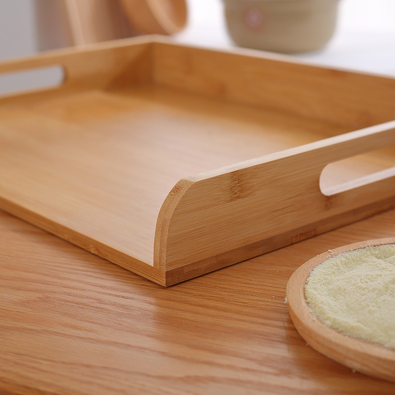 Tray Bamboo Wood Dumpling Plate Dumpling Tray Household Kitchen Wonton Storage Container Full Bamboo Handle Commercial Dumpling Plate