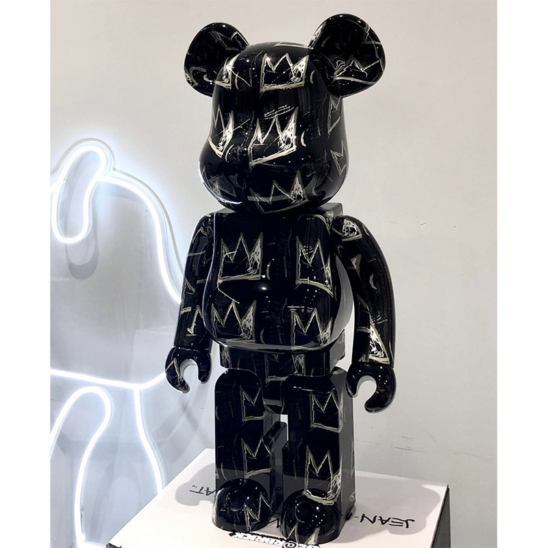 暴力熊bearbrick1000%巴斯奎特8代积木熊客厅落地大摆件潮流公仔