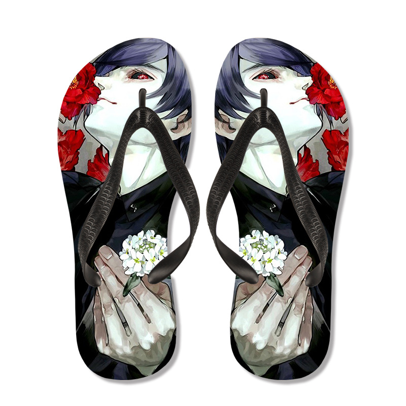 东京食尸鬼喰种动漫周边拖鞋金木研二次元夹脚防滑沙滩人字拖凉鞋