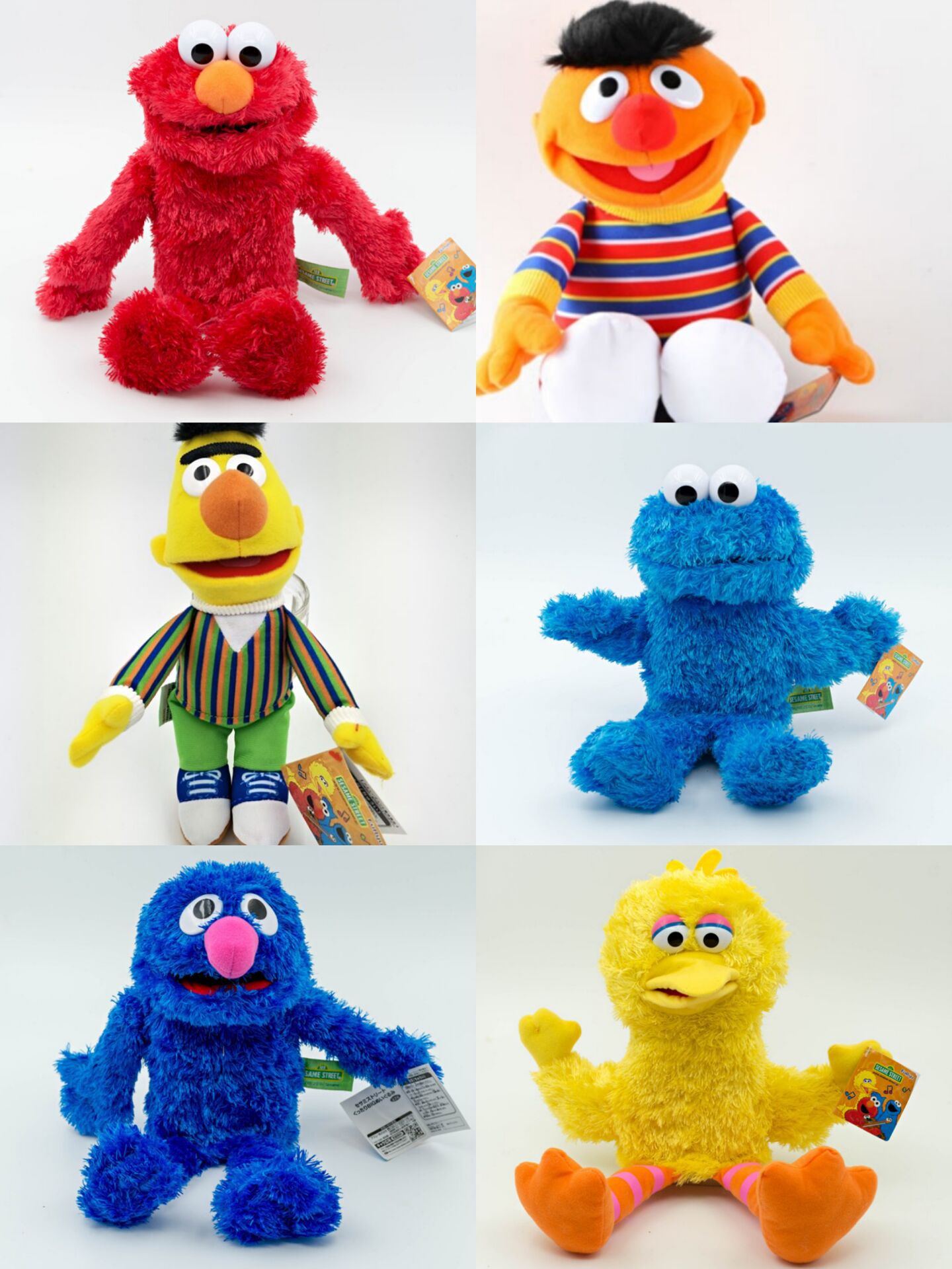 芝麻街英语迷你版红艾莫elmo大鸟安仔甜饼怪佐伊毛绒玩具公仔礼物