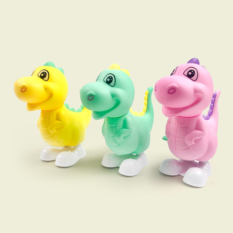 Clockwork Jump Toy Winding Dinosaur Running Nostalgia Children's Small Toys Stall Cartoon Small Animal Wholesale