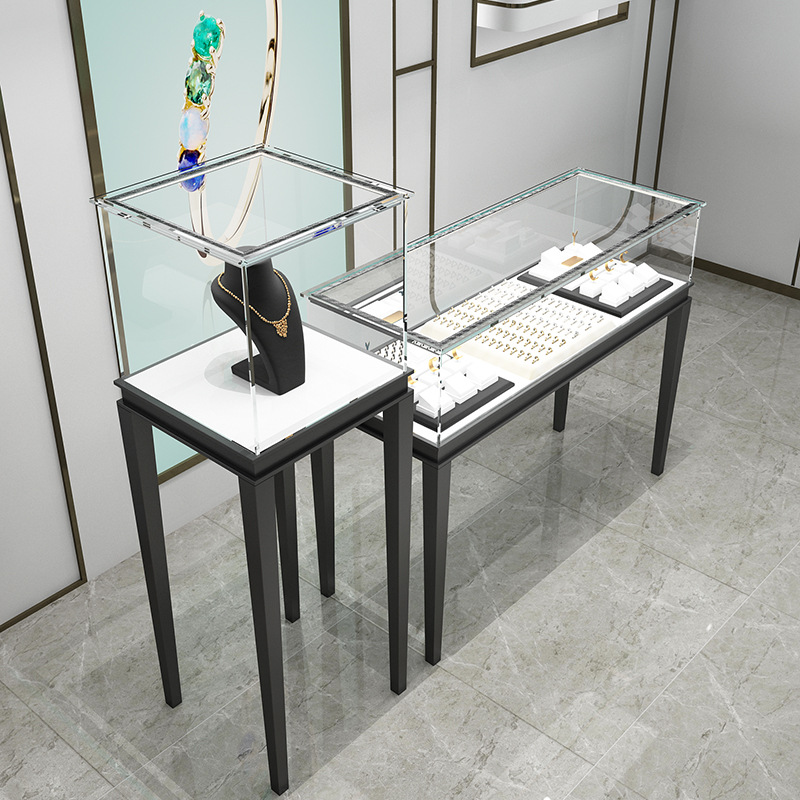 中式新款立式现货文玩玉石黄金银珠宝展示柜饰品首饰玻璃柜台