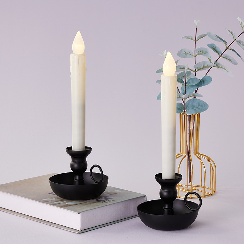 Cross-Border Internet Celebrity European Candlelight Dinner Romantic Atmosphere Black DIY Home Decoration Technology Candlestick Base