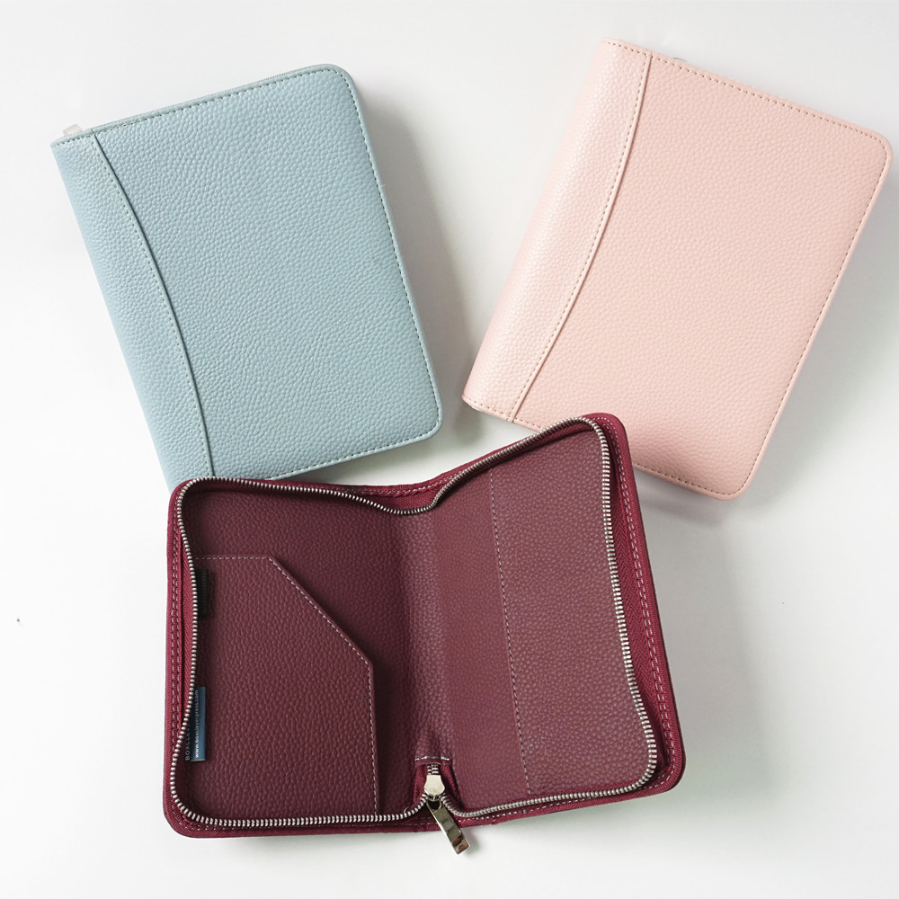 工厂定制a5经理夹pu文件夹多功能拉链包圣经拉链皮套出差资料包