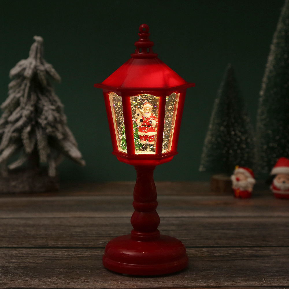 2023 New Christmas Decorations Crystal Ball Luminous Table Lamp with Music Snow Light Christmas Gift Christmas Table