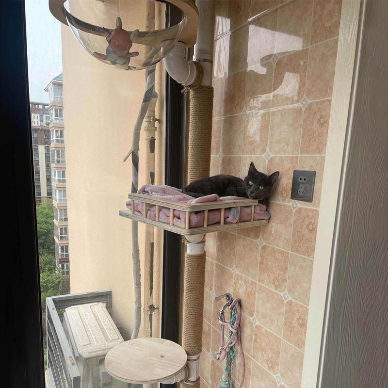材料材料猫配件抓柱diy架猫pvc排水管太空舱爬猫窝阳台自制下水管